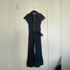 Women's Black Denim Jumpsuit